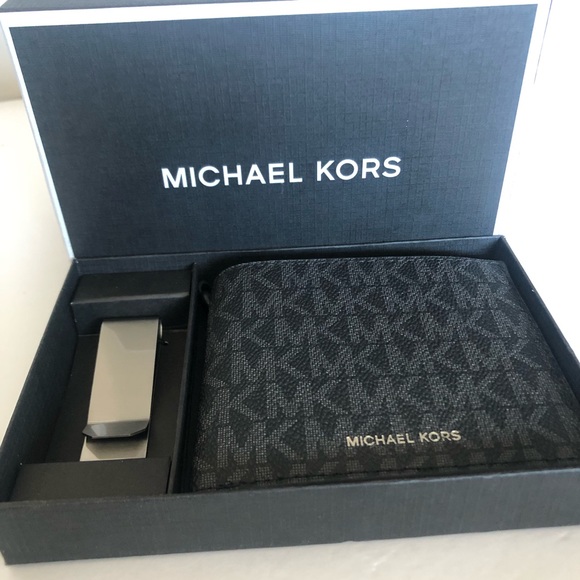 🔥 Michael Kors Jet Set Monogram Wallet & Money Clip Gift Set - Picture 2 of 13